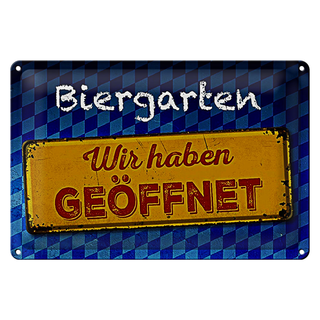 Blechschild Bayern 30x20cm Biergarten wir haben geöffnet