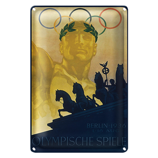 Blechschild Spruch 20x30cm Olympische Spiele Berlin 1936