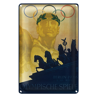 Blechschild Spruch 20x30cm Olympische Spiele Berlin 1936