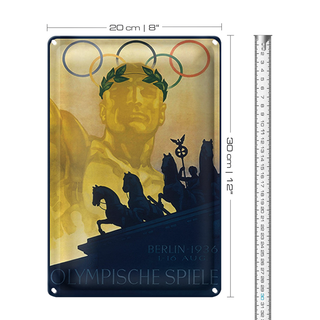 Blechschild Spruch 20x30cm Olympische Spiele Berlin 1936