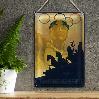 Blechschild Spruch 20x30cm Olympische Spiele Berlin 1936