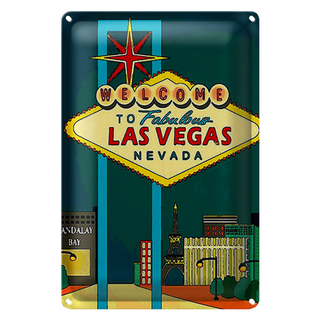 Blechschild Spruch 20x30cm welcome to fabulous las vegas