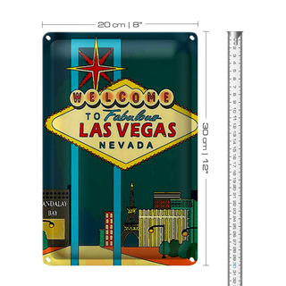 Blechschild Spruch 20x30cm welcome to fabulous las vegas