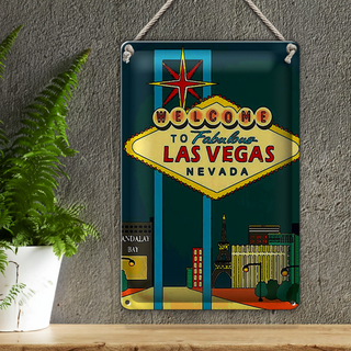 Blechschild Spruch 20x30cm welcome to fabulous las vegas