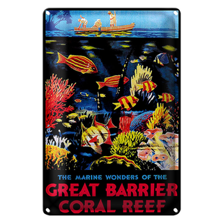 Blechschild Spruch 20x30cm creat barrier coral reef