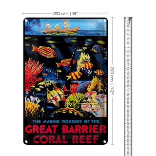 Blechschild Spruch 20x30cm creat barrier coral reef