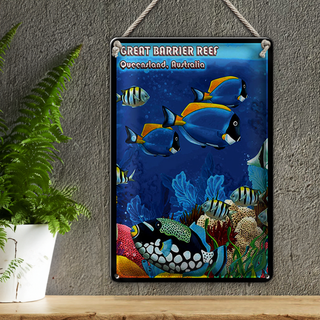 Blechschild Spruch 20x30cm great barrier reef Queensland