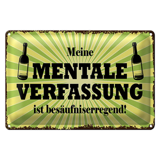 Blechschild 30x20cm meine mentale Verfassung ist