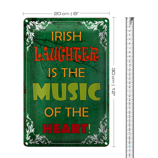 Blechschild Spruch 20x30cm irish laughter is the music of