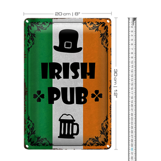 Blechschild Spruch 20x30cm Irish Pub Bier