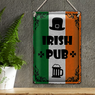 Blechschild Spruch 20x30cm Irish Pub Bier