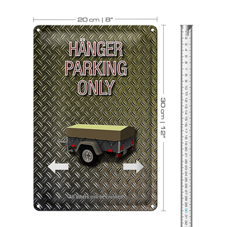 Blechschild Spruch 20x30cm Hänger parking only Wanddeko