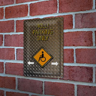 Blechschild Spruch 20x30cm Parken Rolli parking only