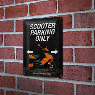 Blechschild Spruch 20x30cm Scooter parking only all others