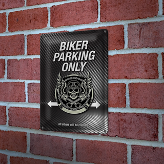 Blechschild Spruch 20x30cm Biker parking only all others