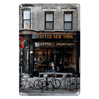 Blechschild Spruch 20x30cm Coffee new York Kaffee