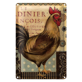 Blechschild Spruch 20x30cm Nostalgie Huhn Vintage Antik