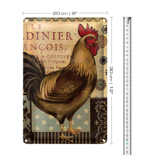 Blechschild Spruch 20x30cm Nostalgie Huhn Vintage Antik
