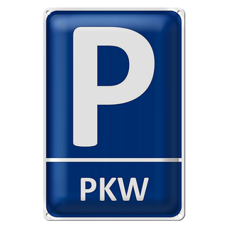 Blechschild Parken 20x30cm PKW Parkplatz Wanddeko