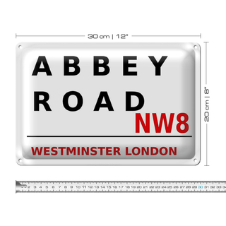 Blechschild london 30x20cm Street Abbey Road NW8