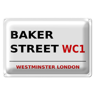 Blechschild London 30x20cm Street Baker street WC1