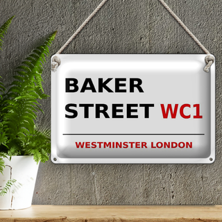 Blechschild London 30x20cm Street Baker street WC1