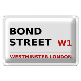 Blechschild London 30x20cm Bond Street W1