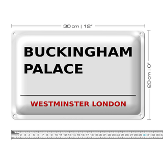 Blechschild London 30x20cm Street Buckingham Palace
