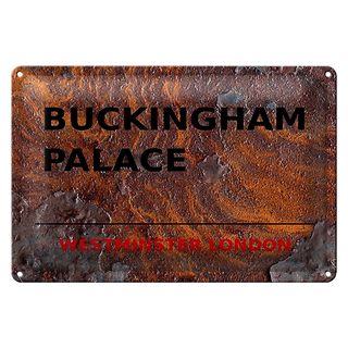 Blechschild London 30x20cm Street Buckingham Palace Rost