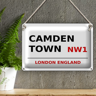 Blechschild London 30x20cm England Camden Town NW1