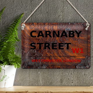 Blechschild London 30x20cm Westminster Carnaby Street W1