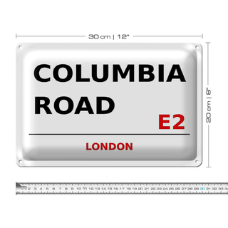 Blechschild London 30x20cm Columbia Road E2