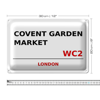 Blechschild London 30x20cm Covent Garden Market WC2