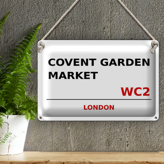 Blechschild London 30x20cm Covent Garden Market WC2