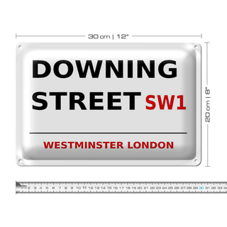 Blechschild London 30x20cm Westminster downing Street SW1