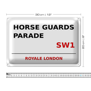 Blechschild London 30x20cm Royale Horse Guards Parade SW1