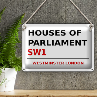 Blechschild London 30x20cm Houses of Parliament SW1