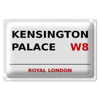 Blechschild London 30x20cm Royal Kensington Palace W8
