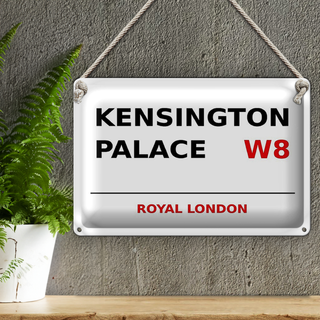 Blechschild London 30x20cm Royal Kensington Palace W8