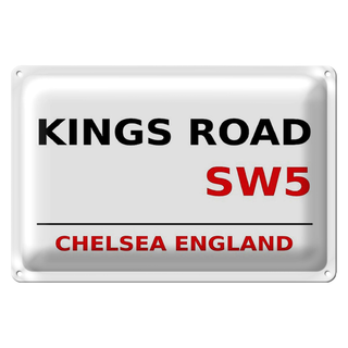 Blechschild London 30x20cm England Chelsea Kings Road SW5