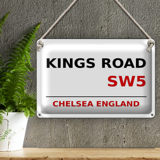 Blechschild London 30x20cm England Chelsea Kings Road SW5