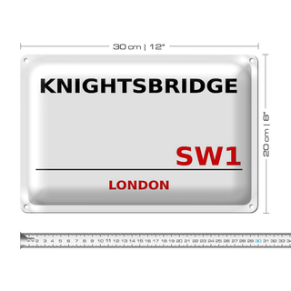 Blechschild London 30x20cm Knightsbridge SW1