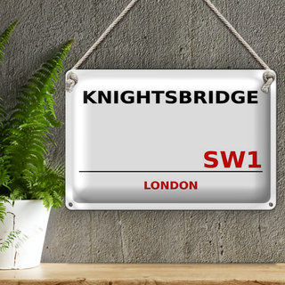 Blechschild London 30x20cm Knightsbridge SW1