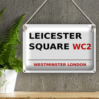 Blechschild London 30x20cm Westminster Leicester Square WC2