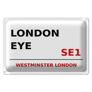 Blechschild London 30x20cm Westminster London Eye SE1