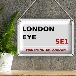 Blechschild London 30x20cm Westminster London Eye SE1