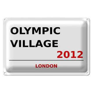 Blechschild London 30x20cm Olympic Village 2012
