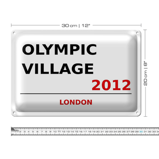 Blechschild London 30x20cm Olympic Village 2012