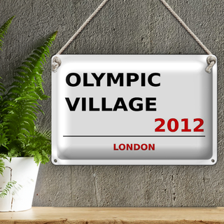 Blechschild London 30x20cm Olympic Village 2012