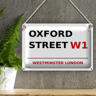 Blechschild London 30x20cm Westminster Oxford Street W1